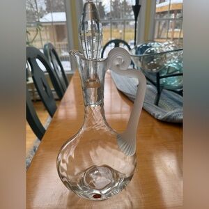 Vintage Glass Decanter with Stopper
Made in Romania